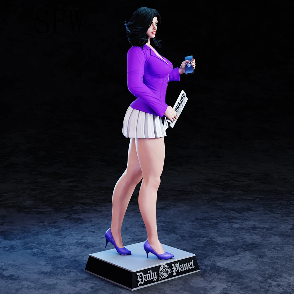1/24 Woman in Purple Outfit, Resin Model Figure Kit, Unassembled and Unpainted