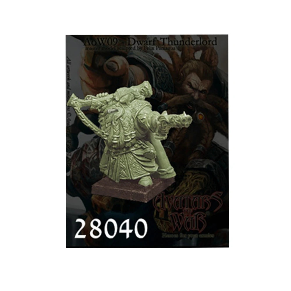 28mm Dwarf Warrior, Resin Model Figure Kit, Fantasy Theme, Unassembled and Unpainted