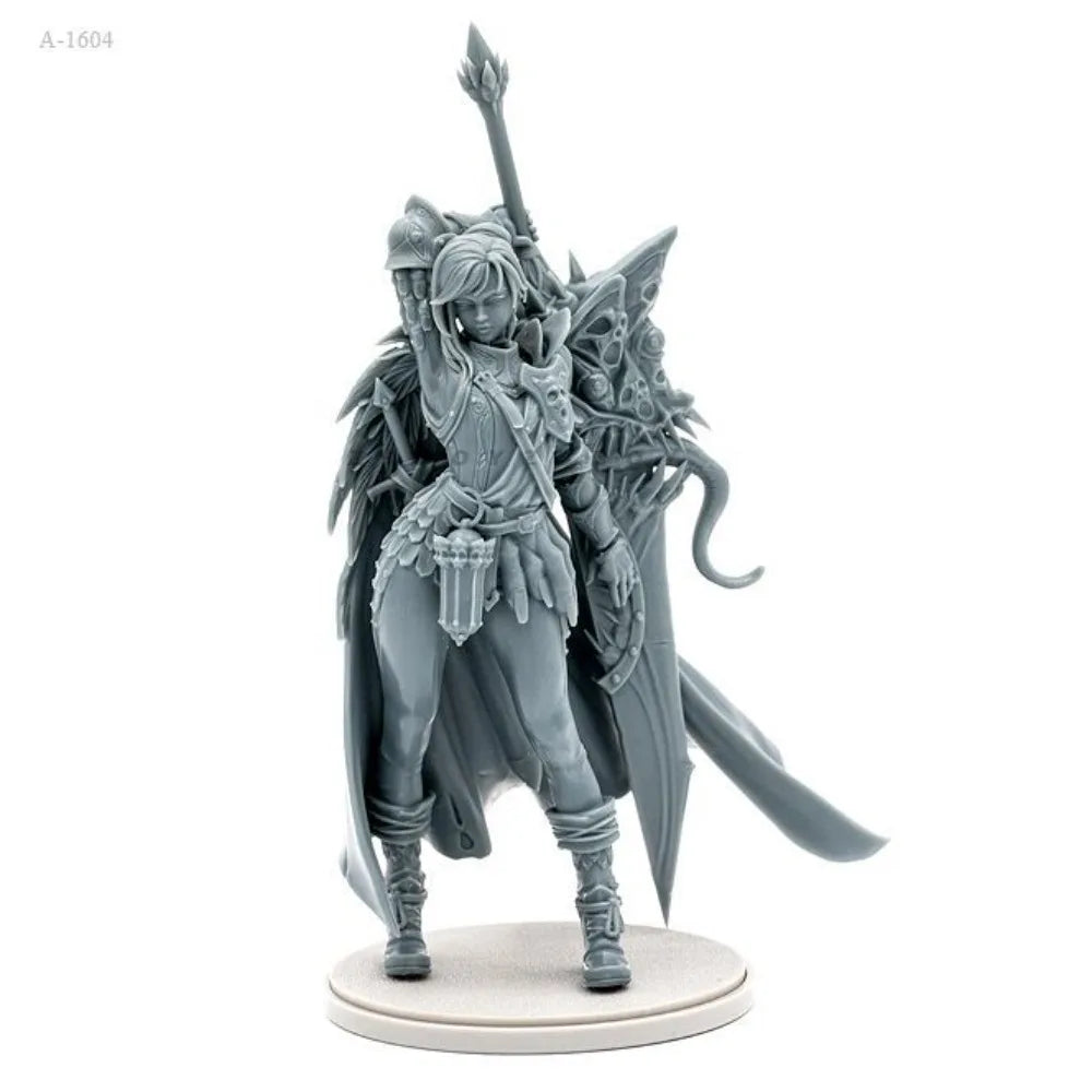 80mm Female Warrior, Resin Model Figure Kit, Fantasy Theme, Unassembled and Unpainted