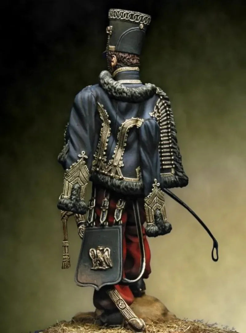 1/24 Napoleonic European Cavalry Officer, Resin Model Figure Kit, Unassembled and Unpainted