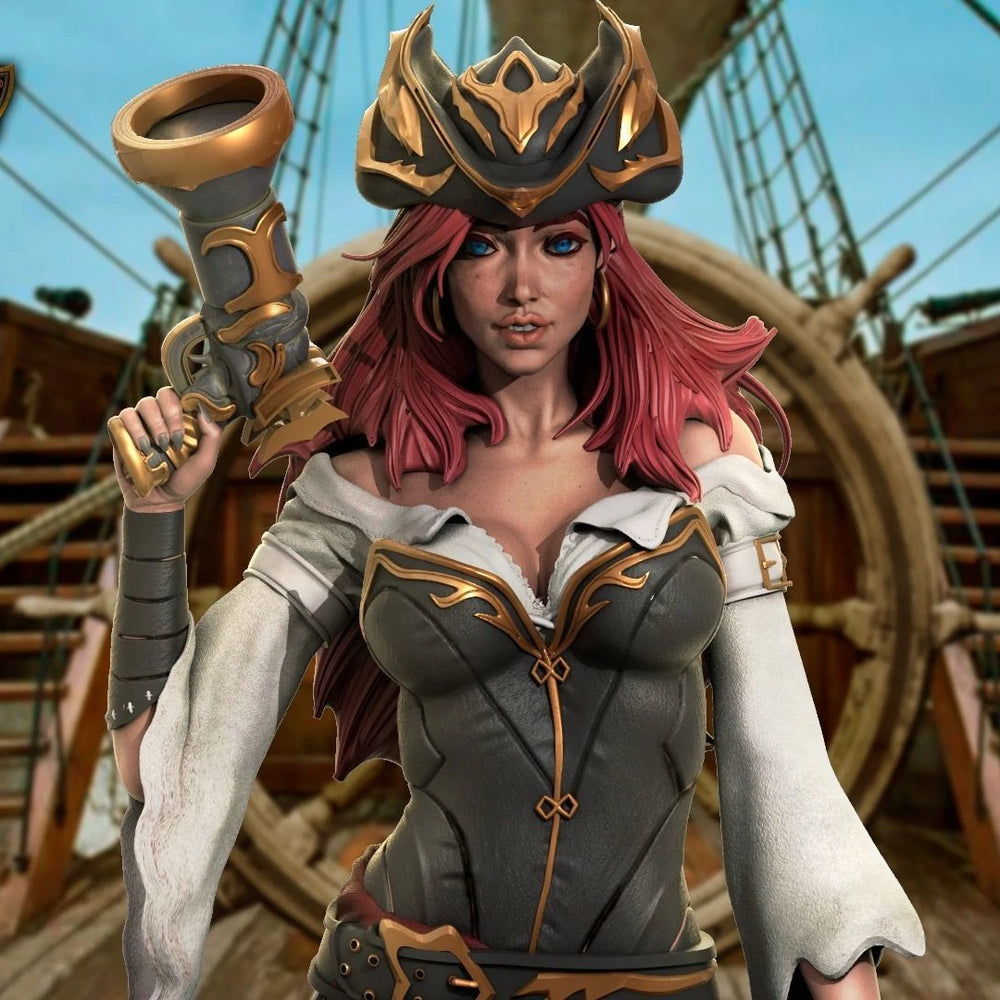 1/24 Female Pirate Captain, Resin Model Figure Kit, Fantasy Theme, Unassembled and Unpainted
