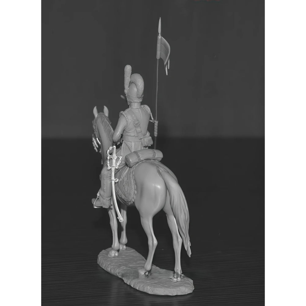 54mm Napoleonic Spanish Cavalry Dragoon, Resin Model Figure Kit, Unassembled and Unpainted