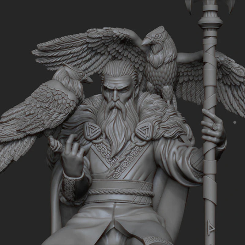 1/24 Odin, Resin Model Figure Kit, Mythology Theme, Unassembled and Unpainted