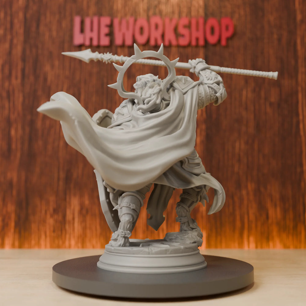 75mm Leonin Sun Paladin, Resin Model Figure Kit, Fantasy Theme, Unassembled and Unpainted