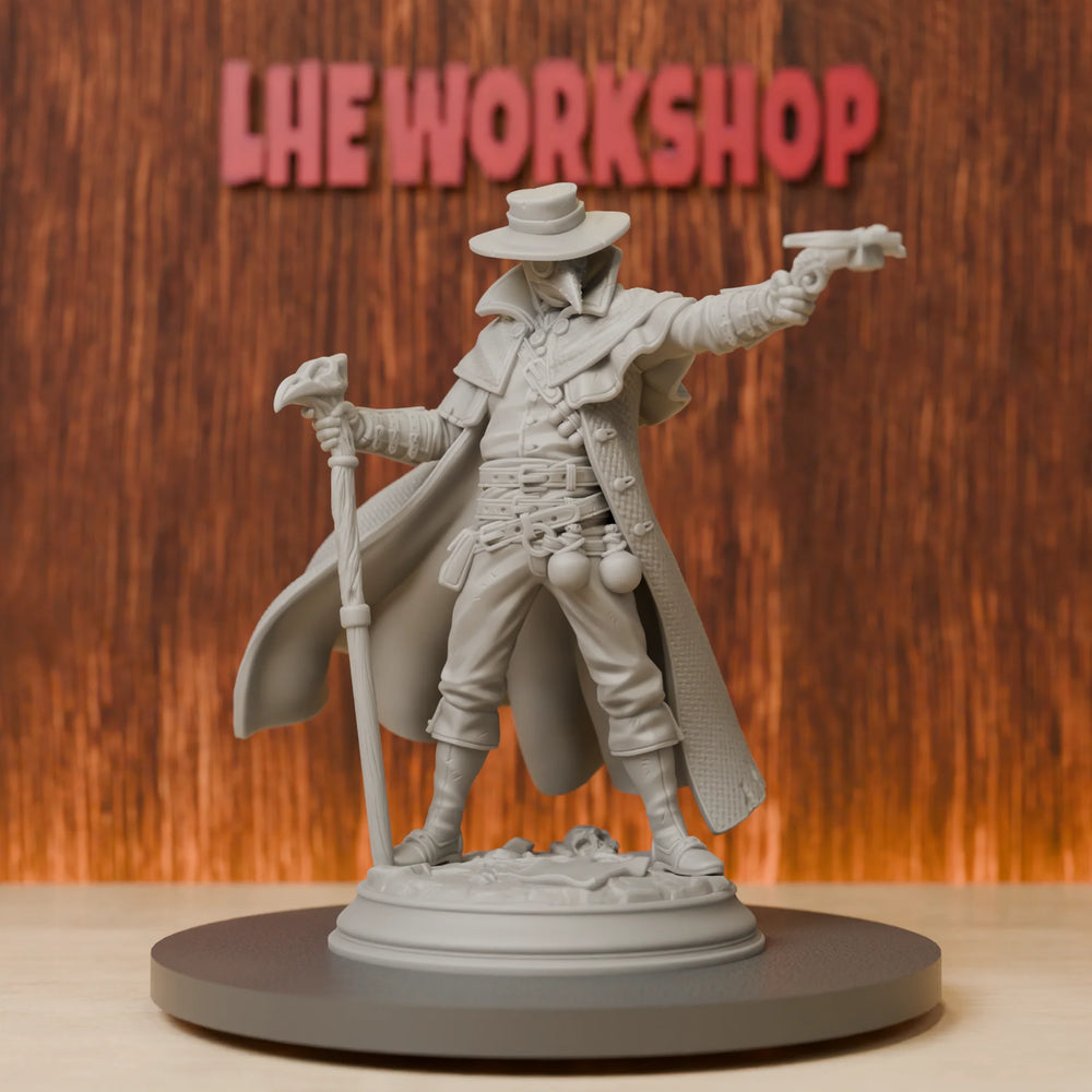 75mm Medieval Plague Doctor, Resin Model Figure Kit, Unassembled and Unpainted