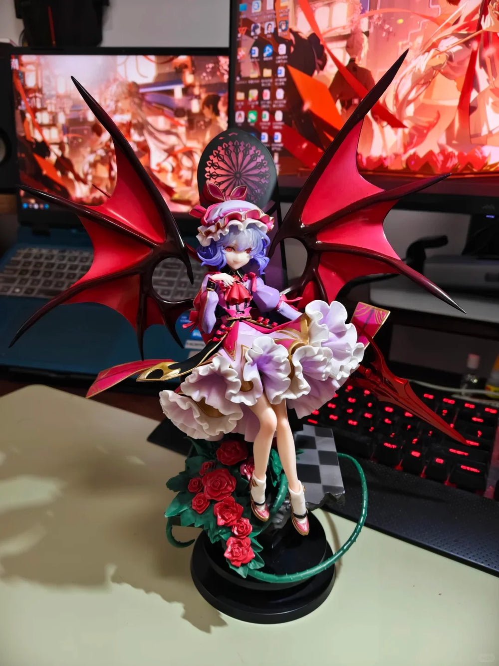 Demon Maiden with Scarlet Wings, Resin Model Figure Kit, Anime Theme, Unassembled and Unpainted
