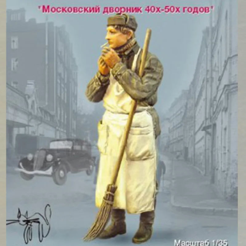 1/35 WWII Soviet Moscow Cleaner, Resin Model Figure Kit, Unassembled and Unpainted