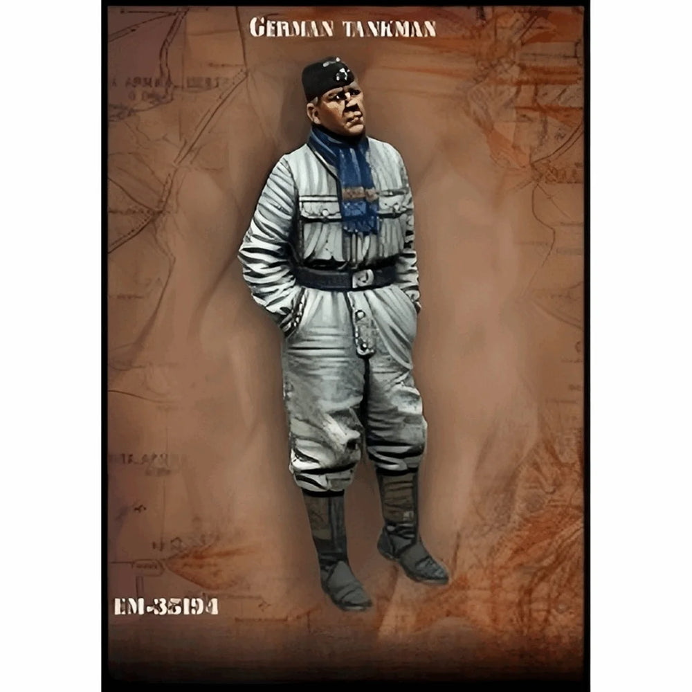 1/35 WWII German Tank Crew with Cross-Harnesses, 6 Figures, Resin Model Figure Kit, Unassembled and Unpainted