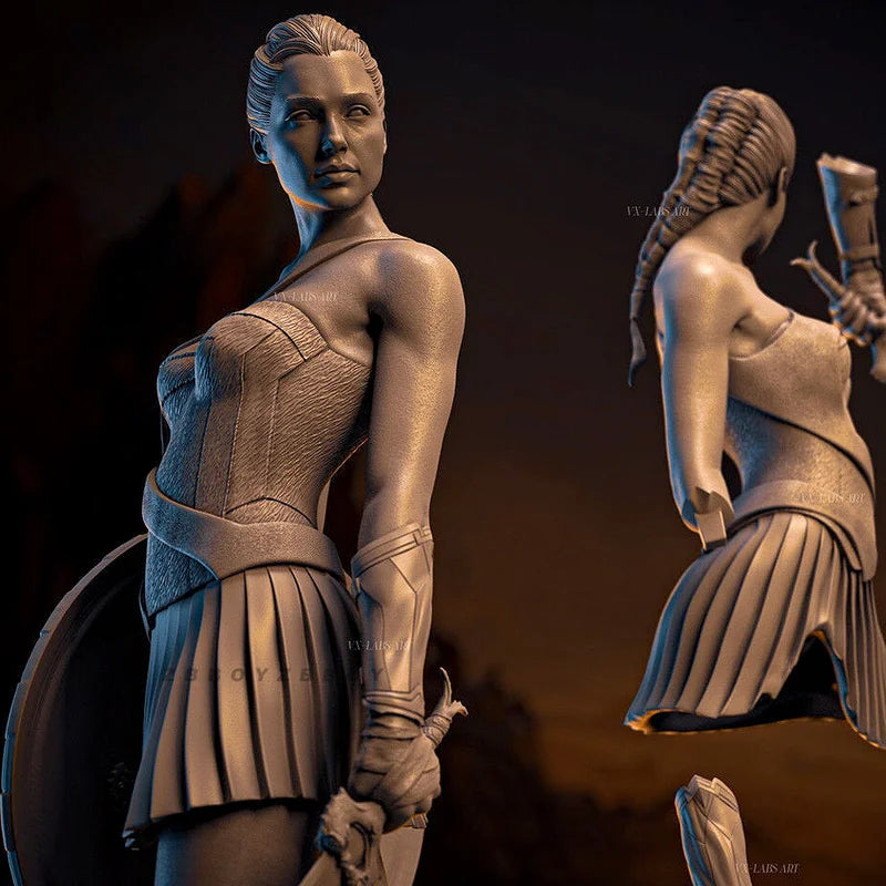 75mm Ancient Greek Female Warrior, Resin Model Figure Kit, Unassembled and Unpainted