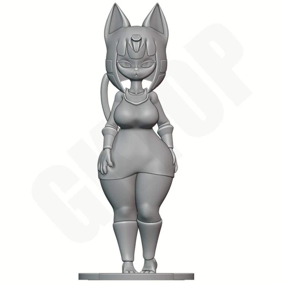 1/24 Cat-Ear Beauty, Resin Model Figure Kit, Anime Theme, Unassembled and Unpainted
