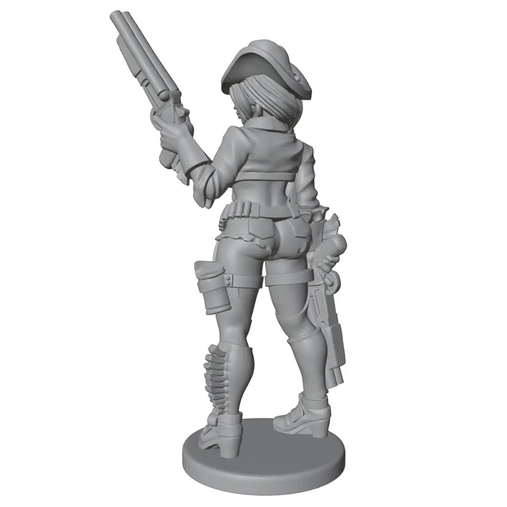 1/24 Modern Pinup Cowgirl, Resin Model Figure Kit, Unassembled and Unpainted