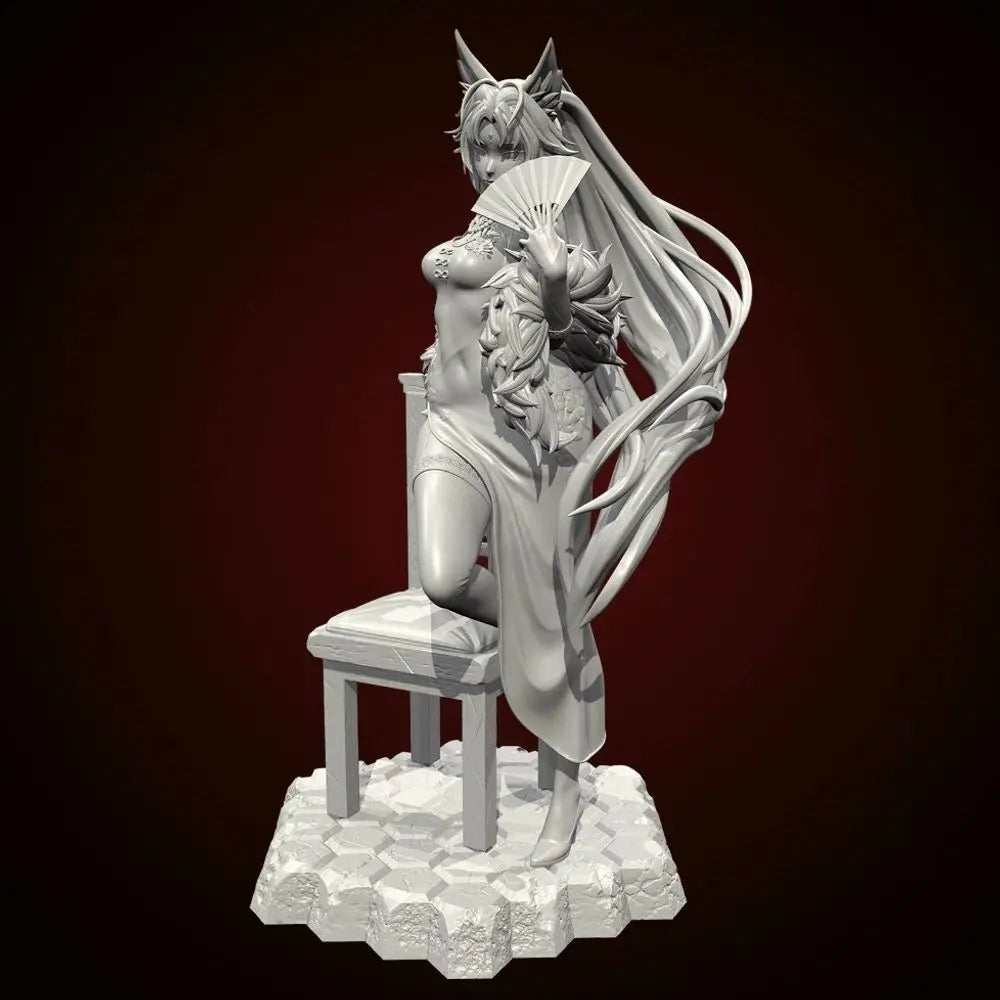 75mm Fox Spirit Demon, Resin Model Figure Kit, Fantasy Theme, Unassembled and Unpainted