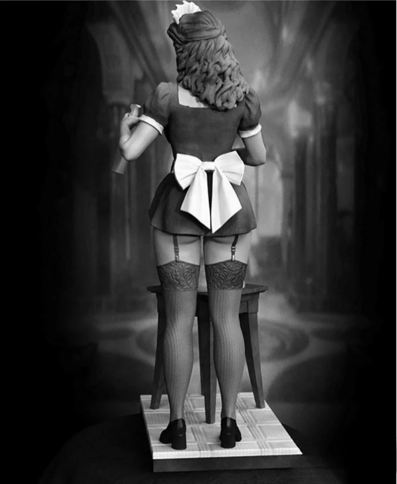 1/24 French Maid, Resin Model Figure Kit, Unassembled and Unpainted