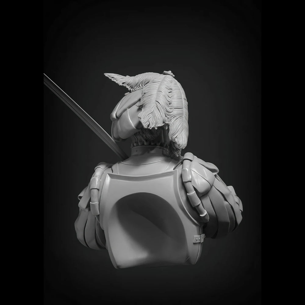 1/10 European Mercenary Archer, Resin Model Bust Kit, Military Theme, Unassembled and Unpainted