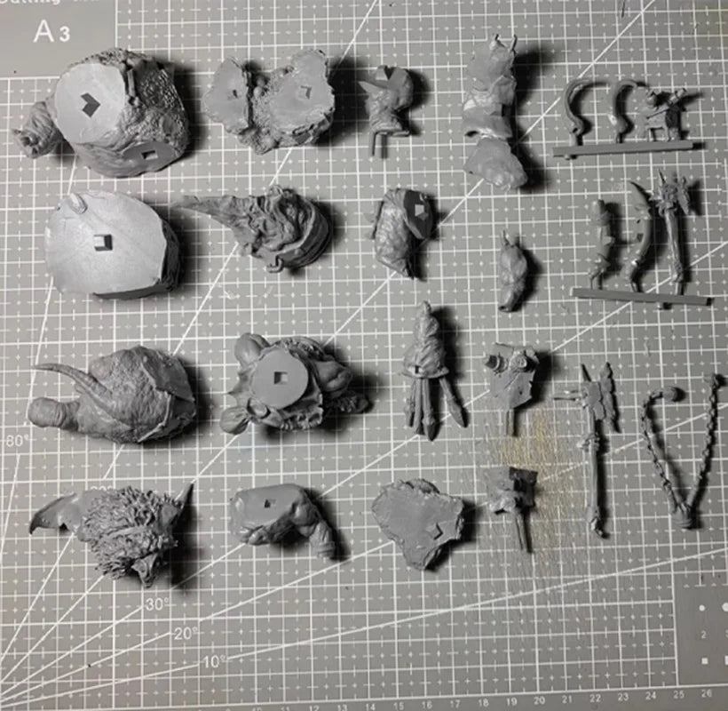 110mm Beast Warrior, Resin Model Figure Kit, Fantasy Theme, Unassembled and Unpainted
