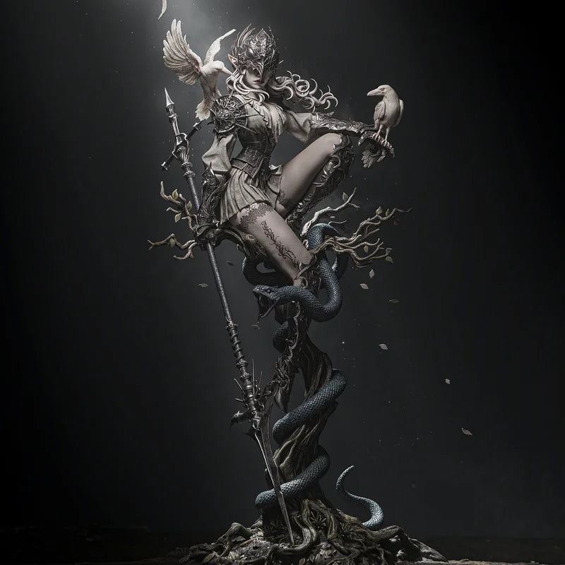 150mm Dragon Queen, Resin Model Figure Kit, Fantasy Theme, Unassembled and Unpainted