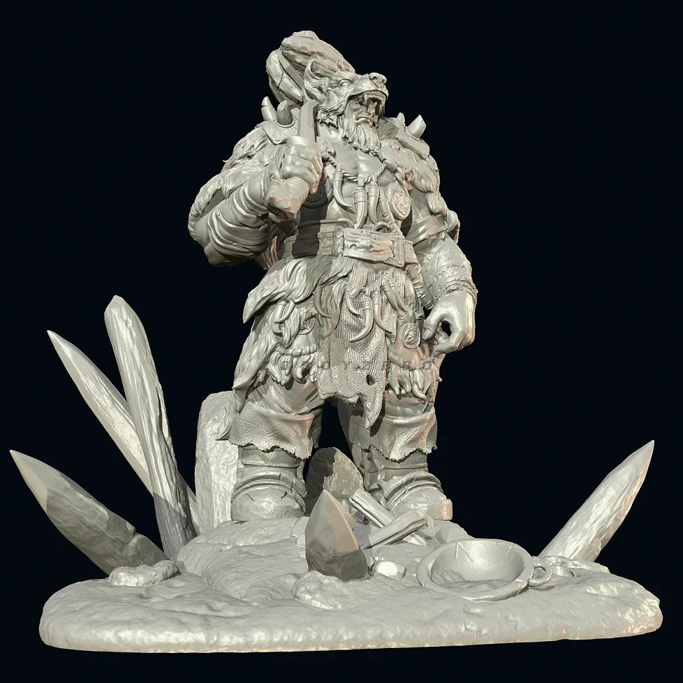 65mm Barbarian Warriors, 4 Figures, Resin Model Figure Kit, Fantasy Theme, Unassembled and Unpainted