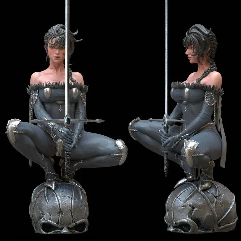 1/24 Evilyn the Musketeer, Resin Model Figure Kit, Fantasy Theme, Unassembled and Unpainted