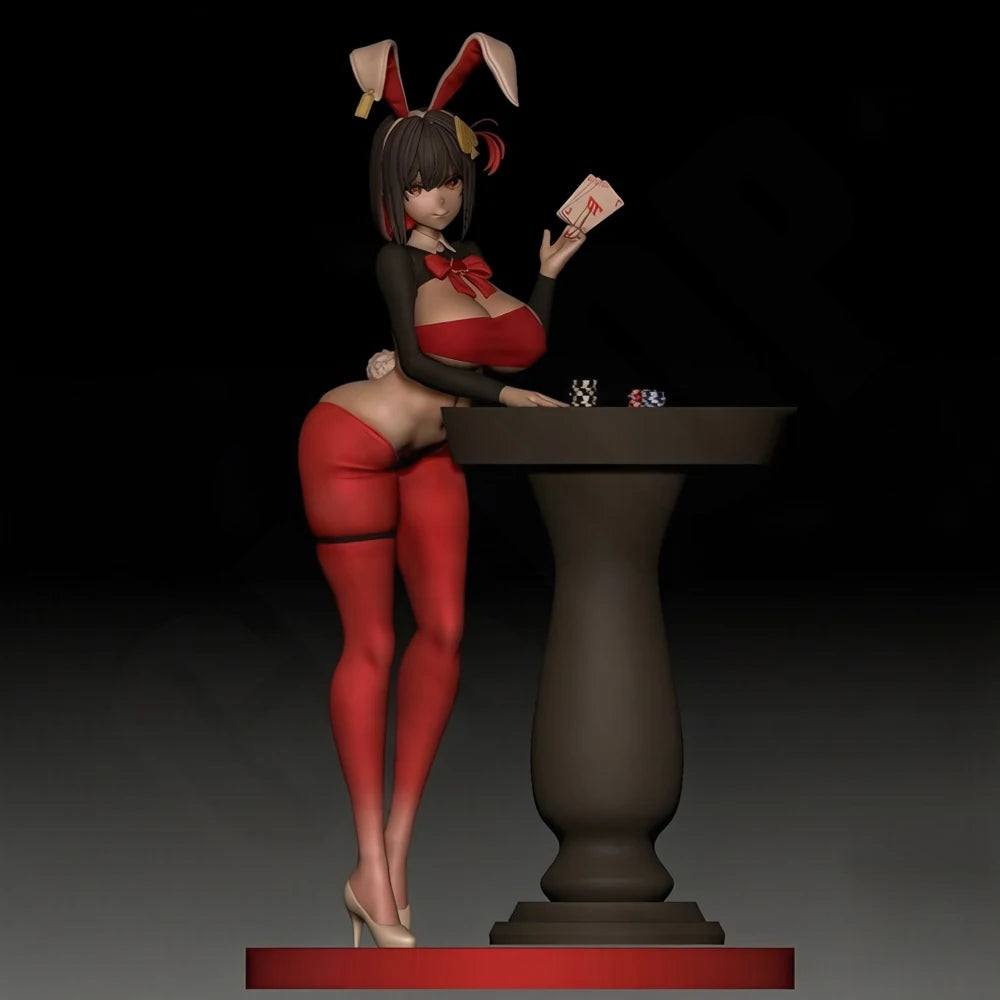 1/24 Bunny Girl Dealer, Resin Model Figure Kit, Unassembled and Unpainted
