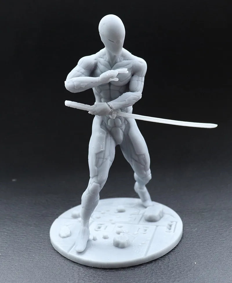 100mm Warrior Mech Character, Resin Model Figure Kit, Sci-Fi Theme, Unassembled and Unpainted
