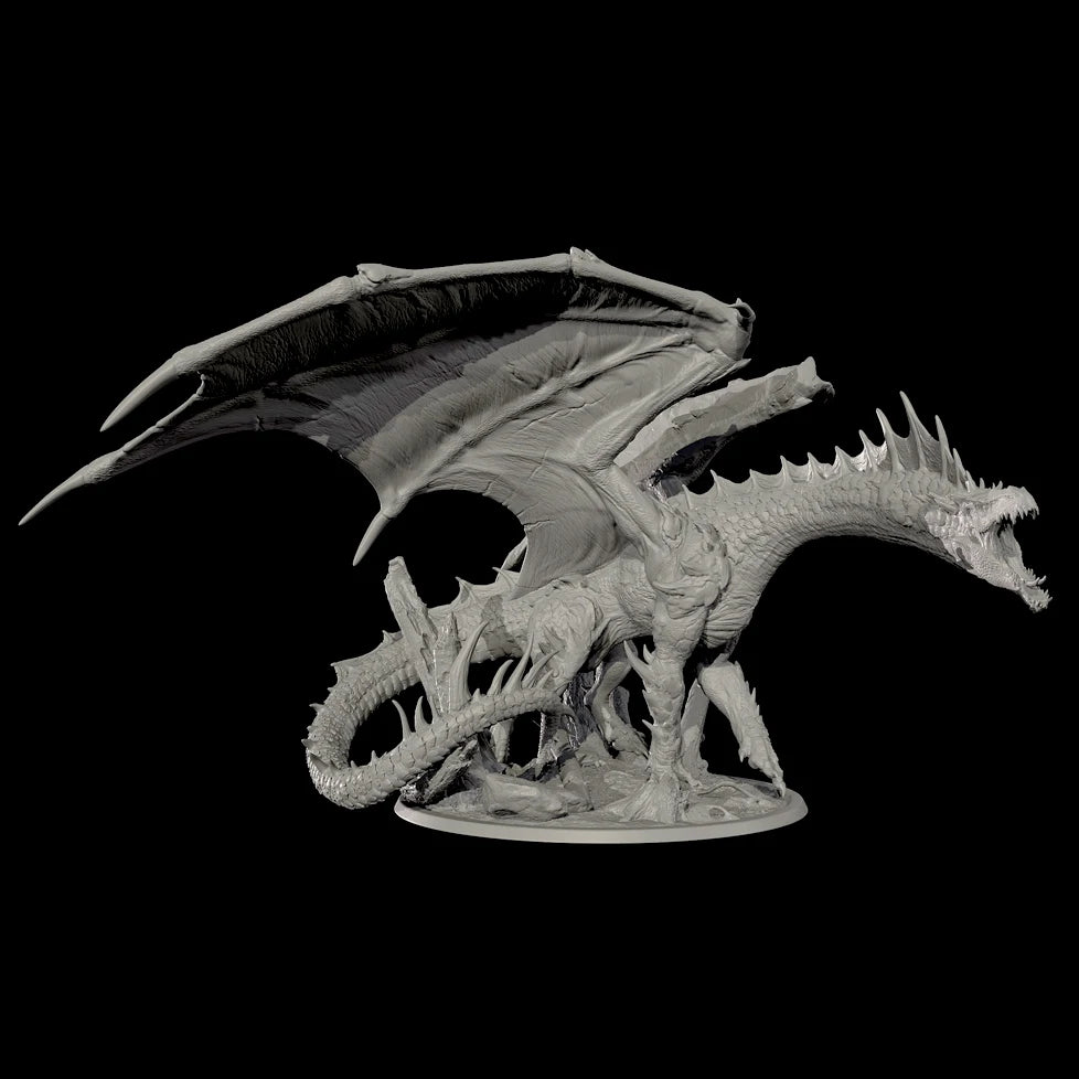 110mm Wyvern Defending Territory, Resin Model Creature Kit, Fantasy Theme, Unassembled and Unpainted