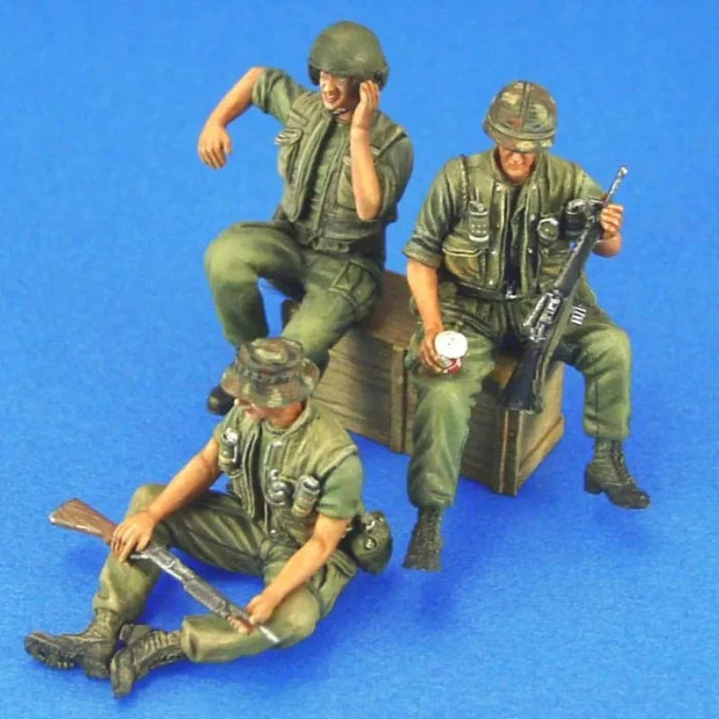 1/35 Modern US AFV Crew, 3 Figures, Resin Model Figure Kit, Unassembled and Unpainted