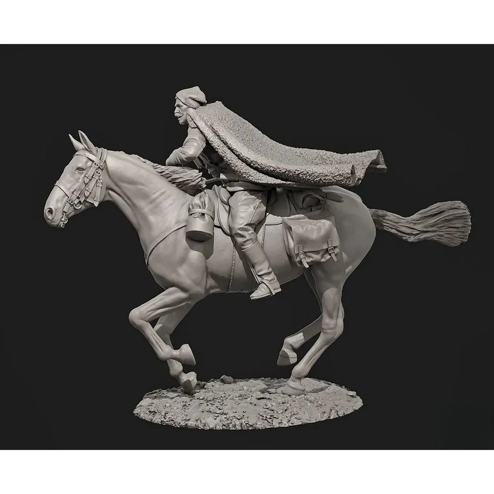 1/35 WWI Cavalry Soldier on Horseback, 2 Figures, Resin Model Figure Kit, Unassembled and Unpainted