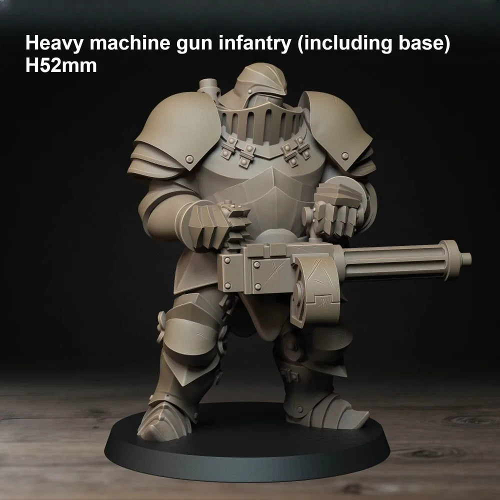 Grimdark Medieval Fantasy Army, 16 Figures, Resin Model Figure Kit, Fantasy Theme, Unassembled and Unpainted