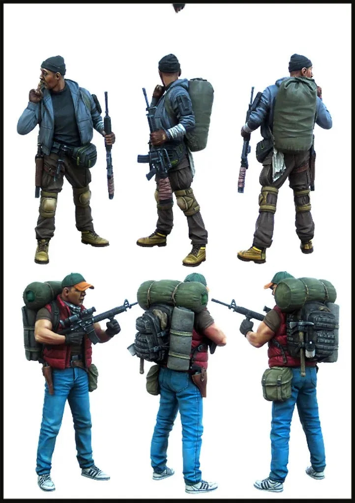 1/35 Modern Tactical Team with Backpacks, 6 Figures, Resin Model Figure Kit, Unassembled and Unpainted