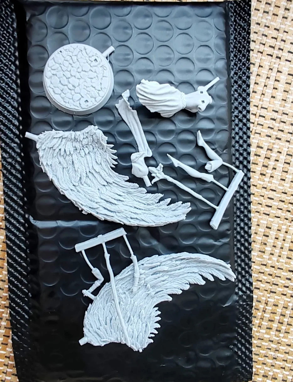 1/35 Angel Soldier, Resin Model Figure Kit, Fantasy Theme, Unassembled and Unpainted