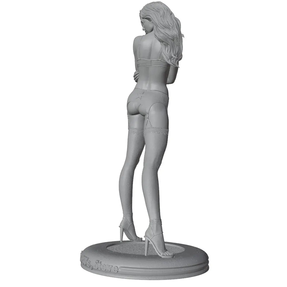 1/24 Long-Haired Female Classic Pin-up Pose, Resin Model Figure Kit, Unassembled and Unpainted