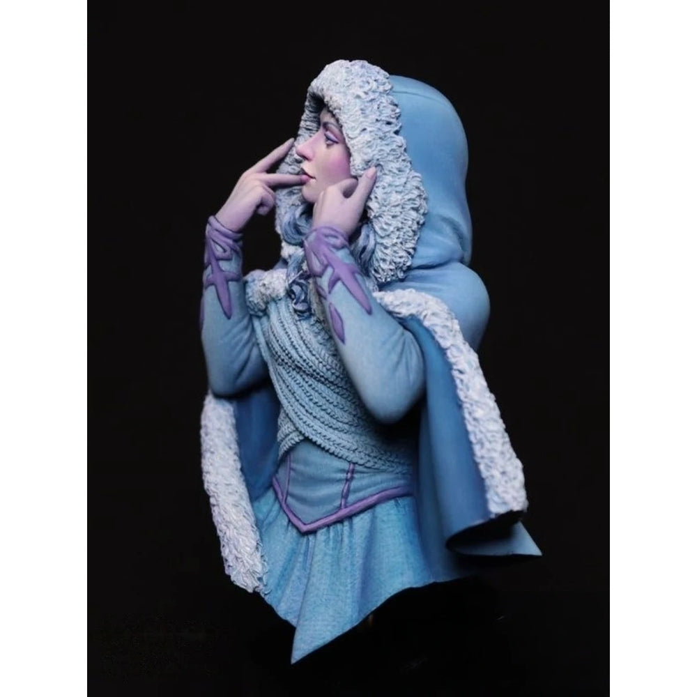1/10 Winter Girl, Resin Model Bust Kit, Fantasy Theme, Unassembled and Unpainted