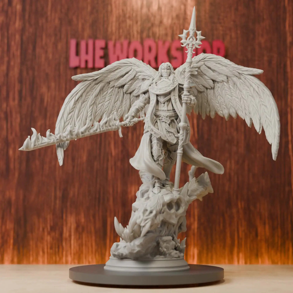 32mm Medieval Aasimar Paladin Cleric, Resin Model Figure Kit, Unassembled and Unpainted