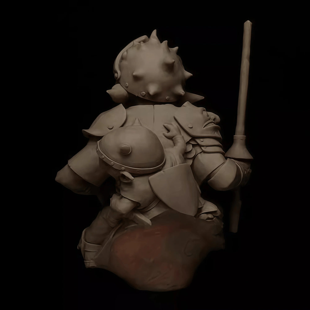 1/12 Female Elf Warrior on Boar with Sword, Resin Model Figure Kit, Fantasy Theme, Unassembled and Unpainted