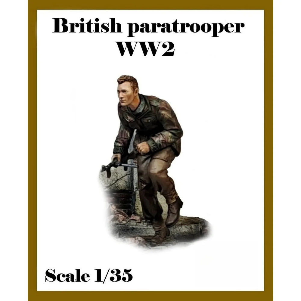 1/35 WWII British Paratroopers Combat Scene, 3 Figures, Resin Model Diorama Kit, Unassembled and Unpainted