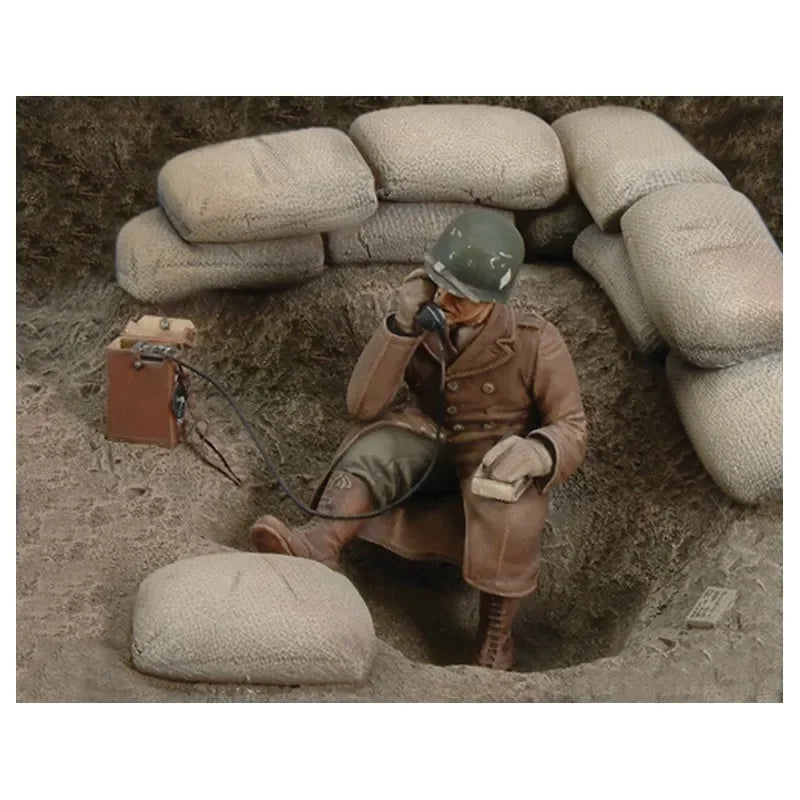 1/35 WWI US Infantryman in Firing Position, Resin Model Figure Kit, Unassembled and Unpainted