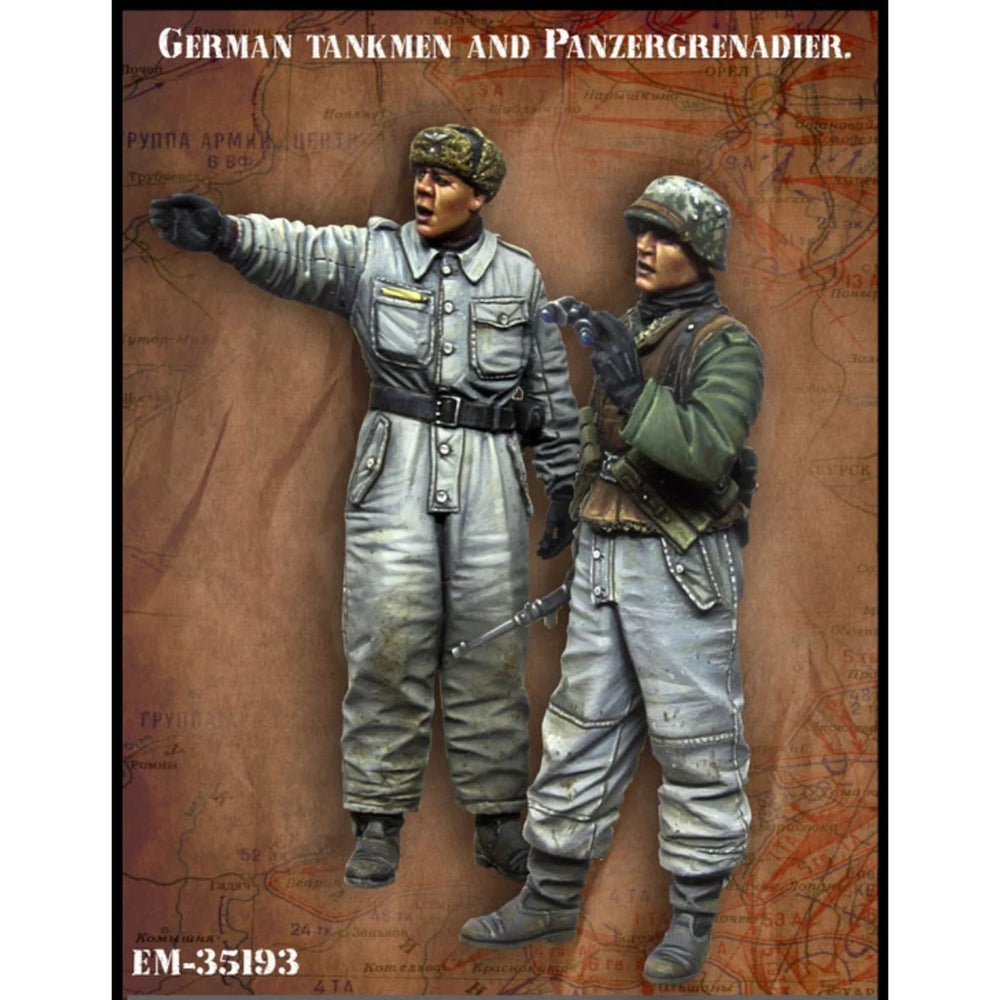 1/35 WWII German Panzergrenadier, 8 Figures, Resin Model Figure Kit, Unassembled and Unpainted