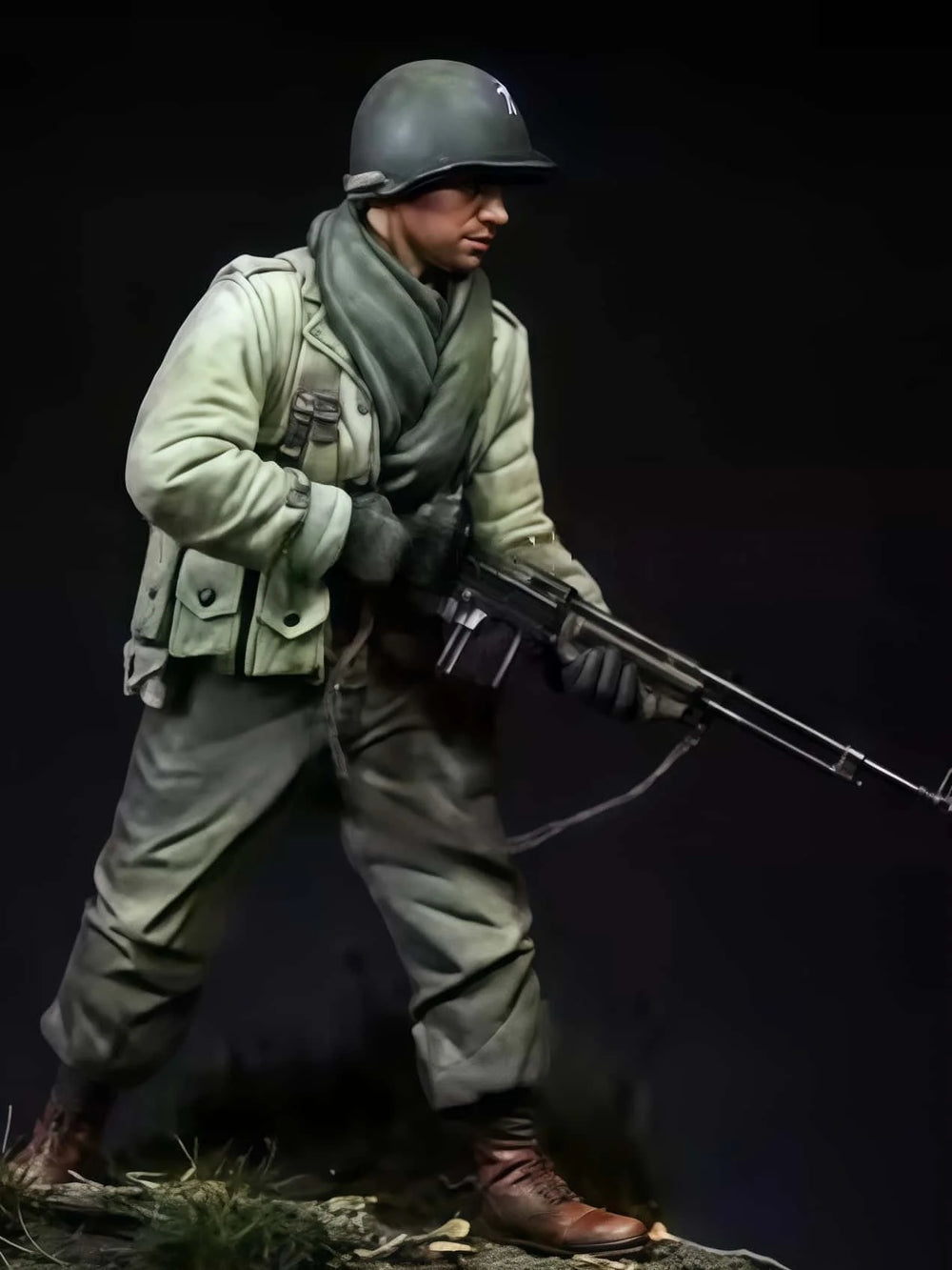 1/16 WWII US Army Infantryman, Resin Model Figure Kit, Unassembled and Unpainted