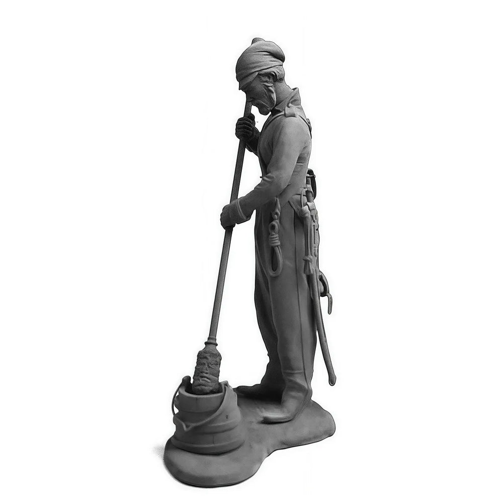 54mm Napoleonic Don Cossack Horse Artillery Gunner, Resin Model Figure Kit, Unassembled and Unpainted