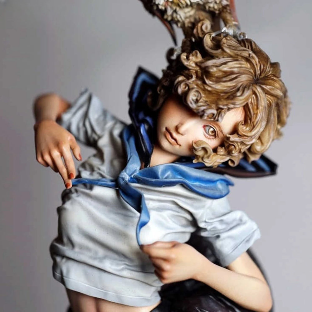 1/6 Female with Owl, 2 Figures, Resin Model Figure Kit, Fantasy Theme, Unassembled and Unpainted