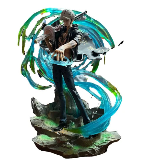 Character with Energy Effects, Resin Model Figure Kit, Anime Theme, Unassembled and Unpainted