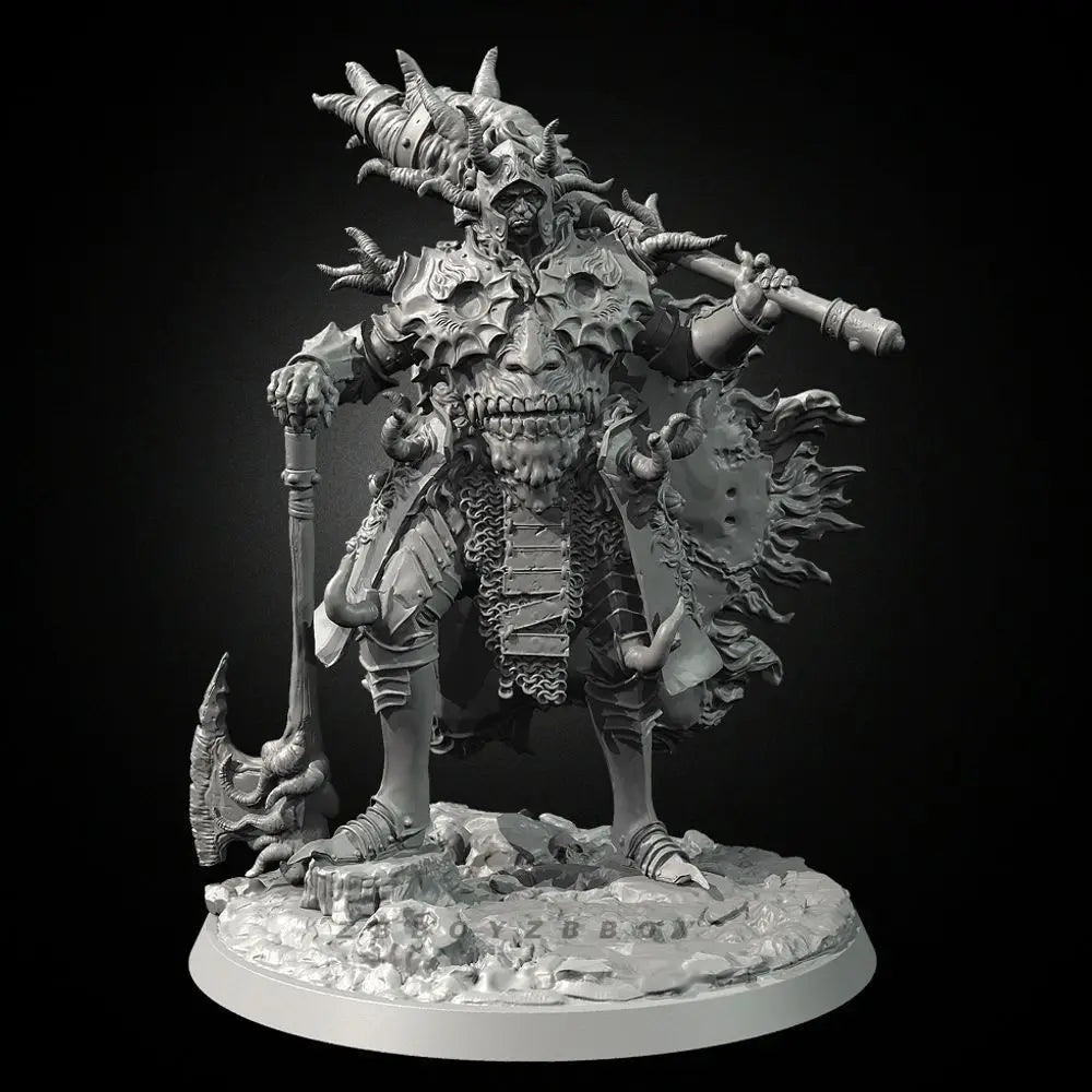 75mm Earth Demon King, Resin Model Figure Kit, Fantasy Theme, Unassembled and Unpainted