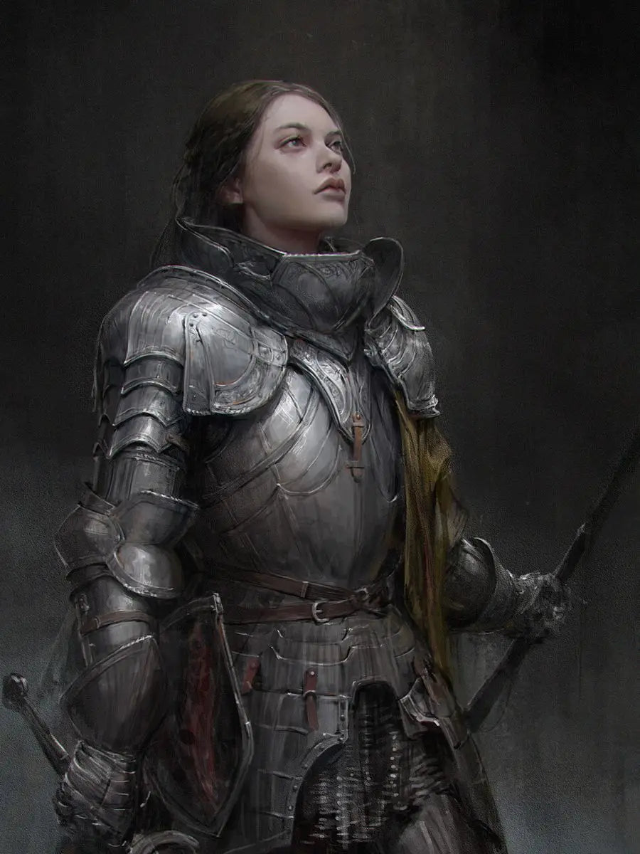 1/10 Medieval Female Knights, 5 Figures, Resin Model Figure Kit, Unassembled and Unpainted