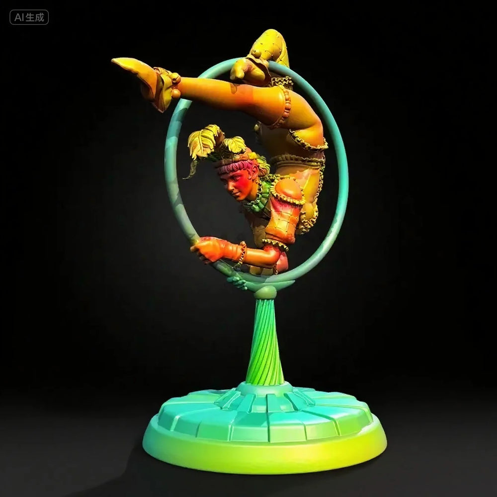50mm Circus Acrobat Performer, Resin Model Figure Kit, Unassembled and Unpainted