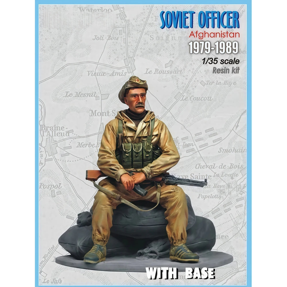 1/35 Cold War Soviet Airborne Officer Afghanistan, Resin Model Figure Kit, Unassembled and Unpainted