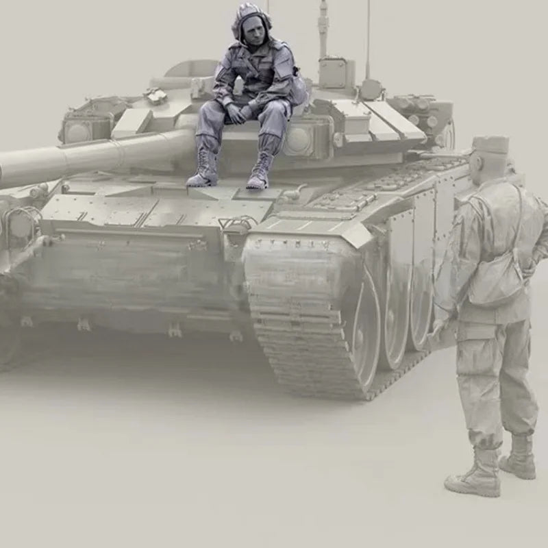 1/35 Modern Soldiers Tank Crew, 6 Figures, Resin Model Figure Kit, Unassembled and Unpainted