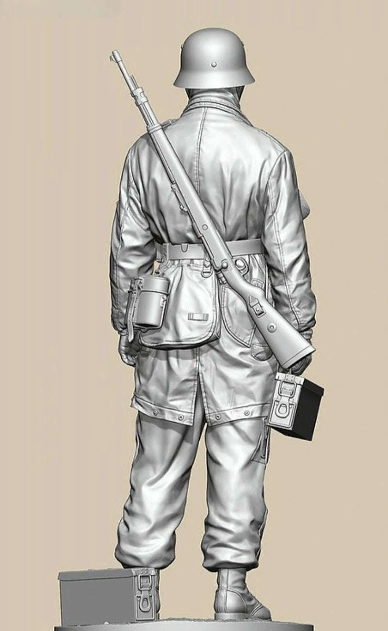 1/10 WWII Paratroop Soldier, Resin Model Figure Kit, Unassembled and Unpainted