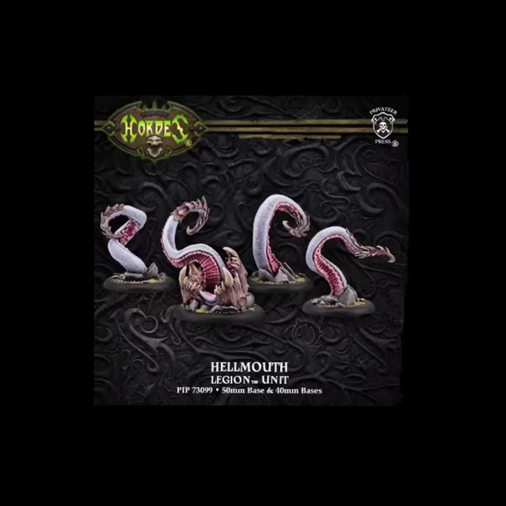 28mm Everblight Hellmouth Worm Creatures, 4 Figures, Resin Model Figure Kit, Fantasy Theme, Unassembled and Unpainted