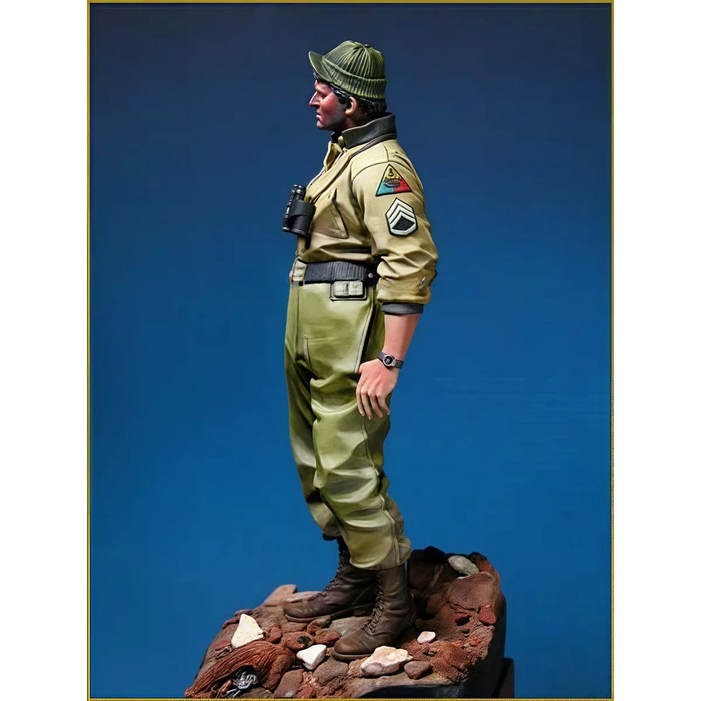 1/18 WWII American Soldier, Resin Model Figure Kit, Unassembled and Unpainted
