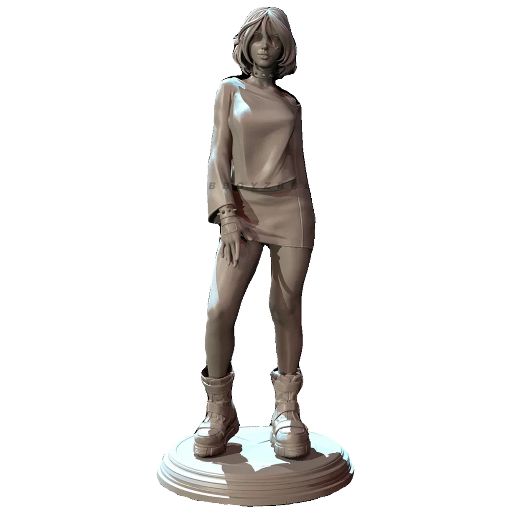 75mm Female Commando in Tactical Vest, Resin Model Figure Kit, Anime Theme, Unassembled and Unpainted